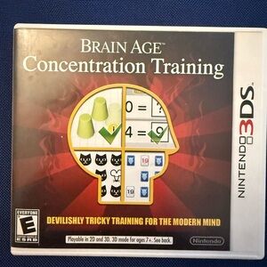 Nintendo 3DS Brain Training Game - White and Red